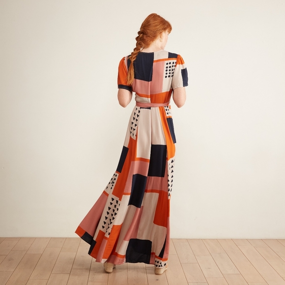 Anthropologie The Odells Wrap Maxi Dress - Picture 5 of 9